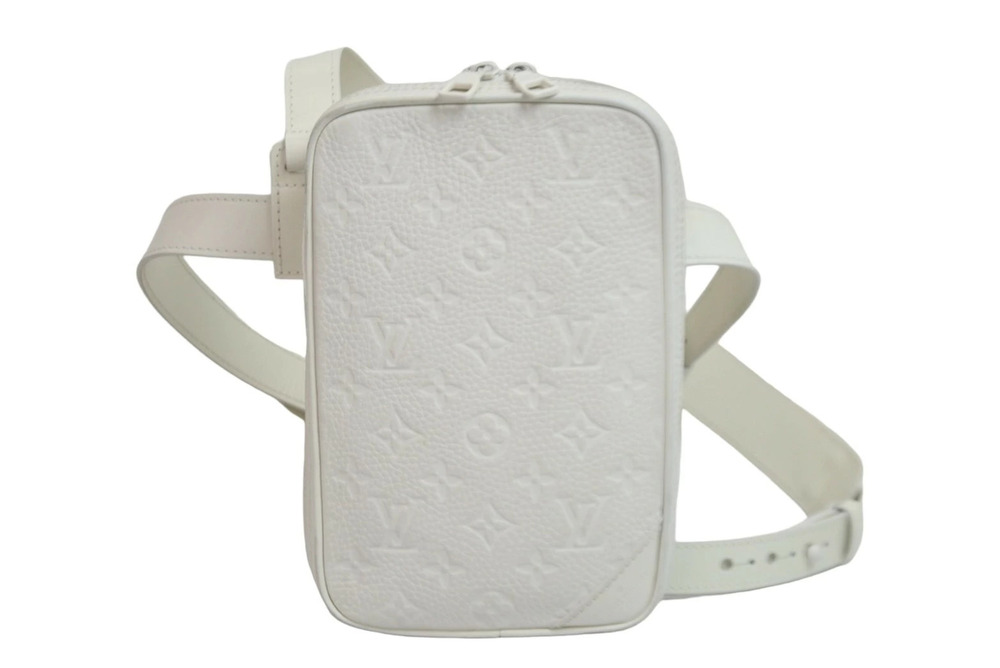 Louis Vuitton Utility Side Bag Calfskin Powder White Taurillon Monogram